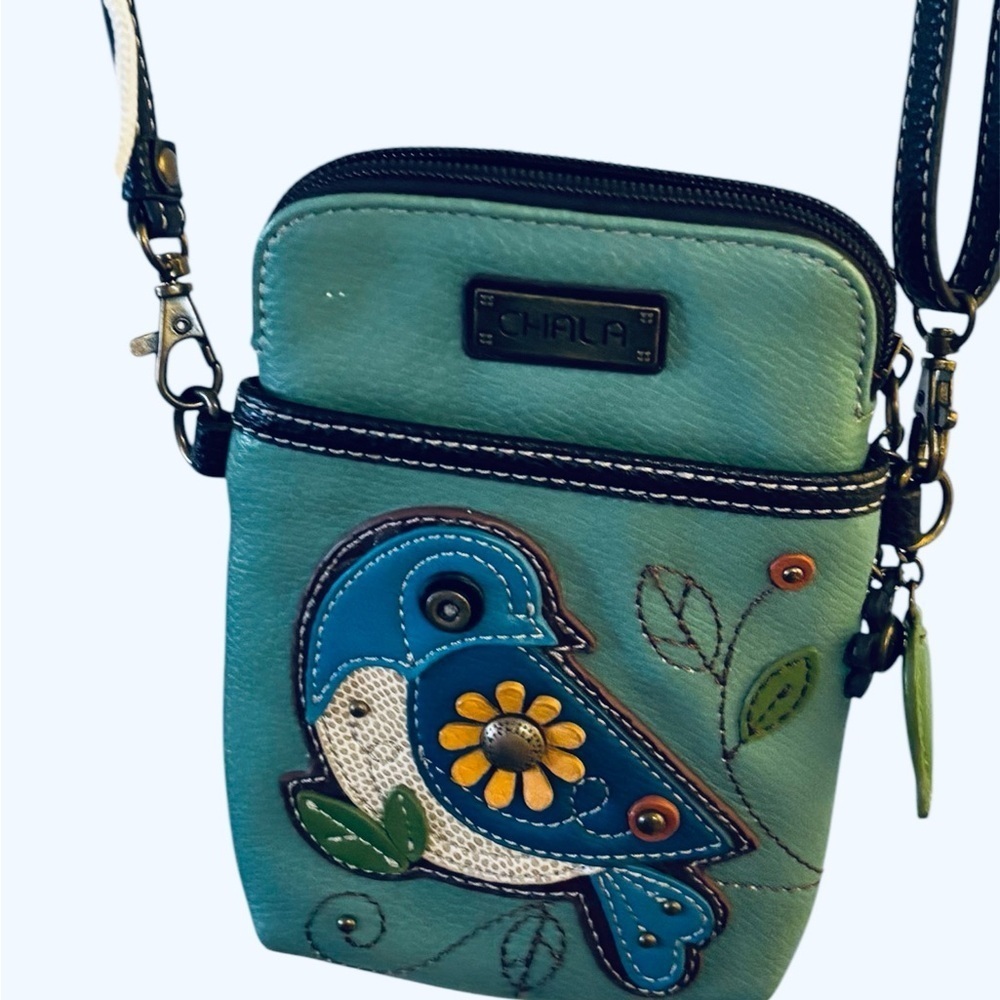 Chala bluebird Cellphone Xbody Turquoise Synthetic
